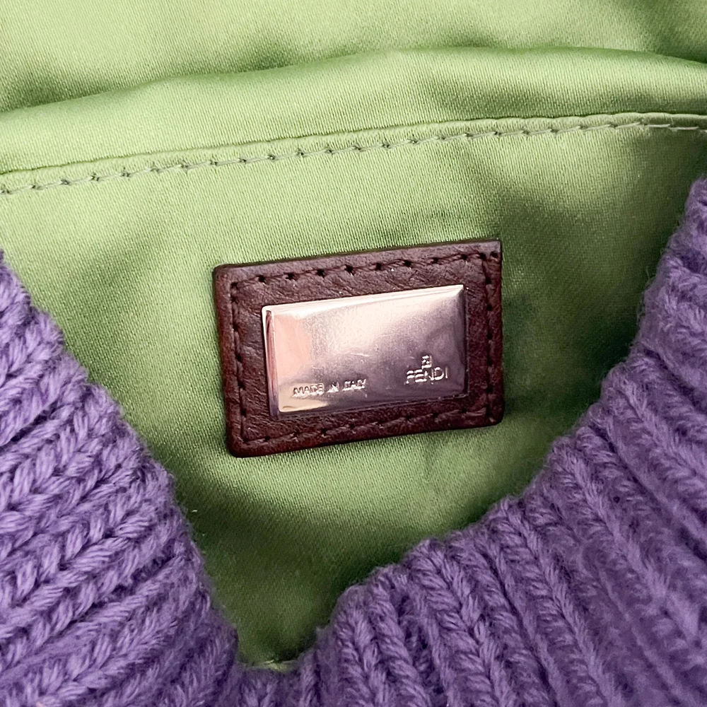 Fendi Iconic Purple Knit Chef Bag - Style As Seen On The Devil